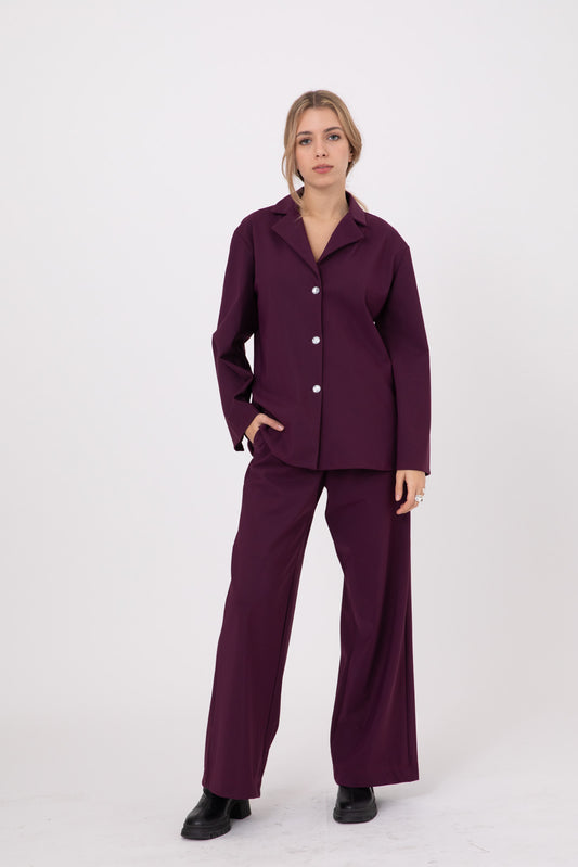 Eggplant, Purple Collared Shirt