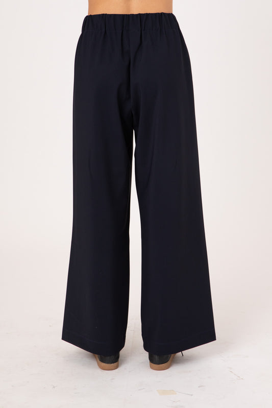 Black Glossy Wide Leg Pants- ERO