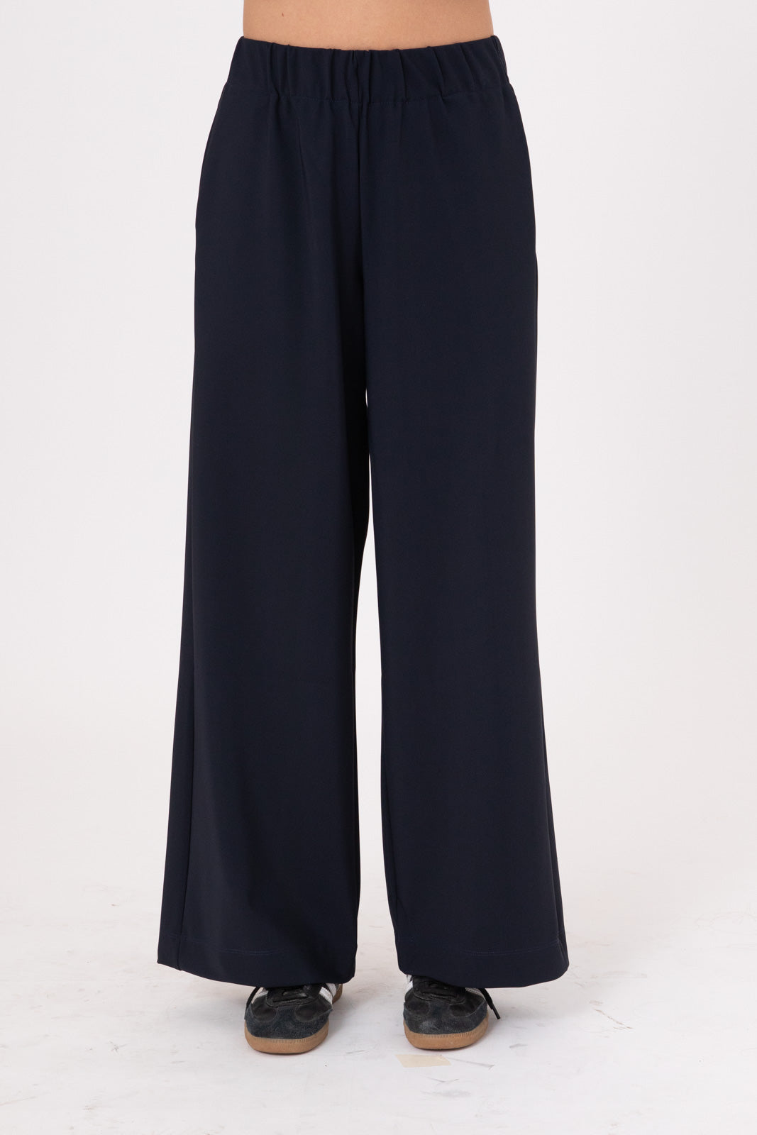 Black Glossy Wide Leg Pants- ERO