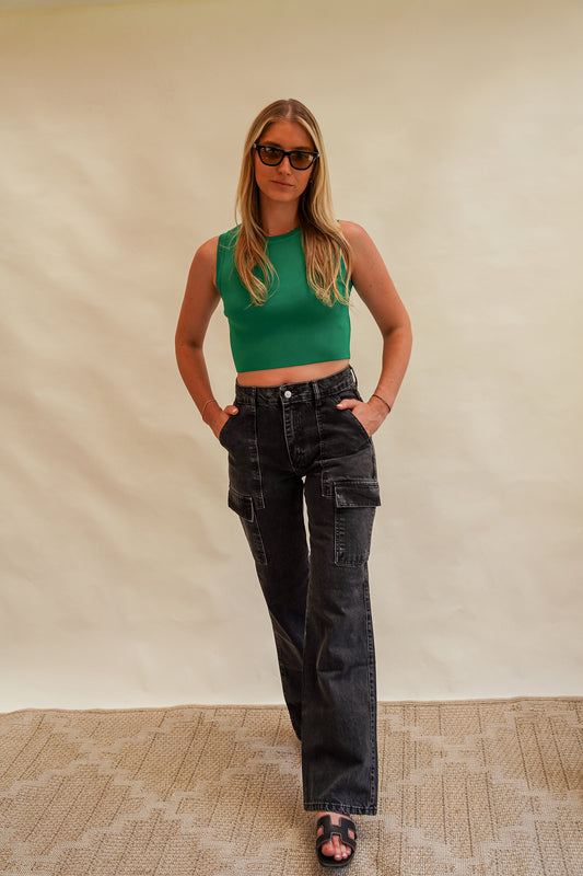 High waist- Cargo Jeans