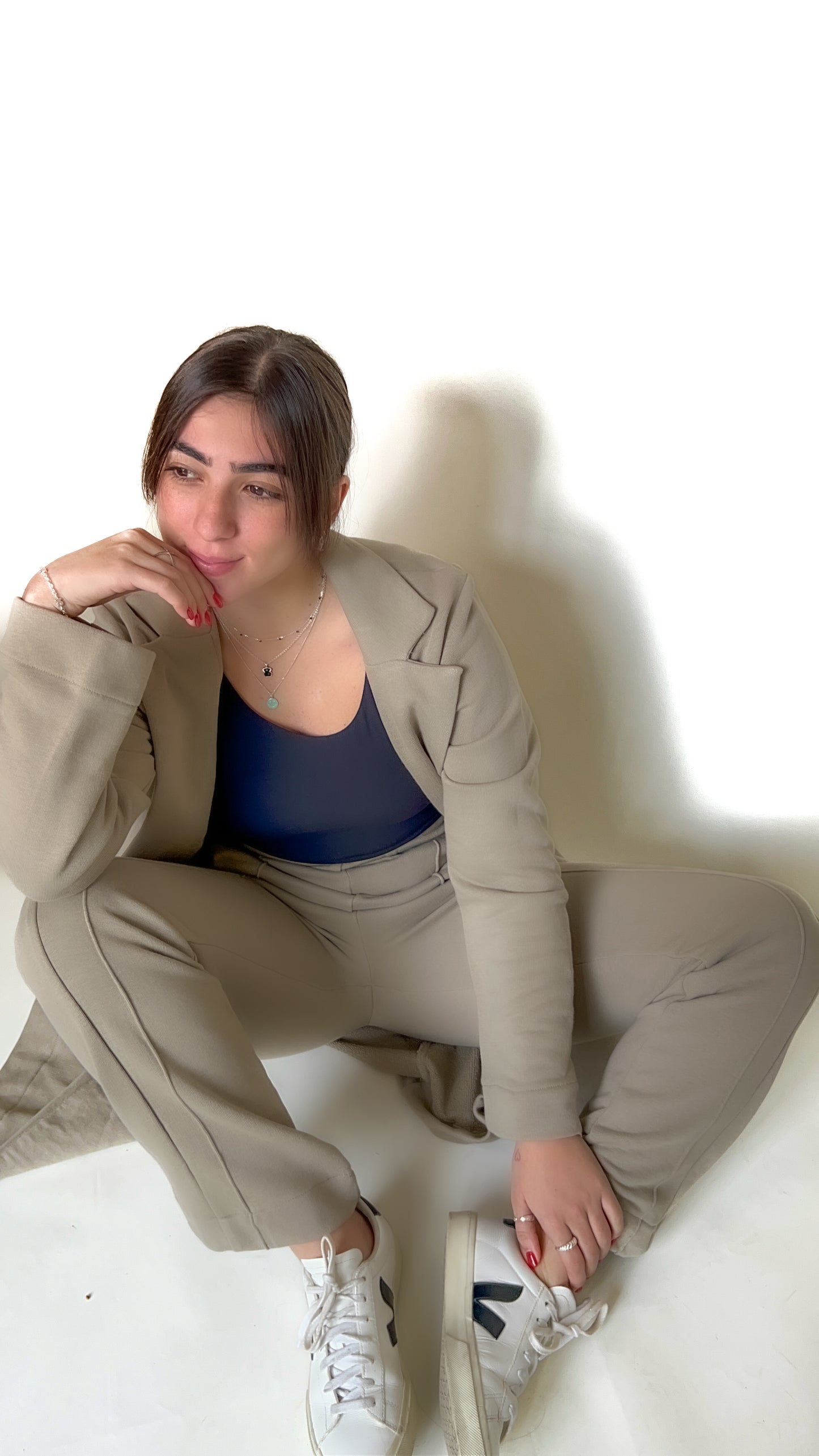 Khaki French terry pants