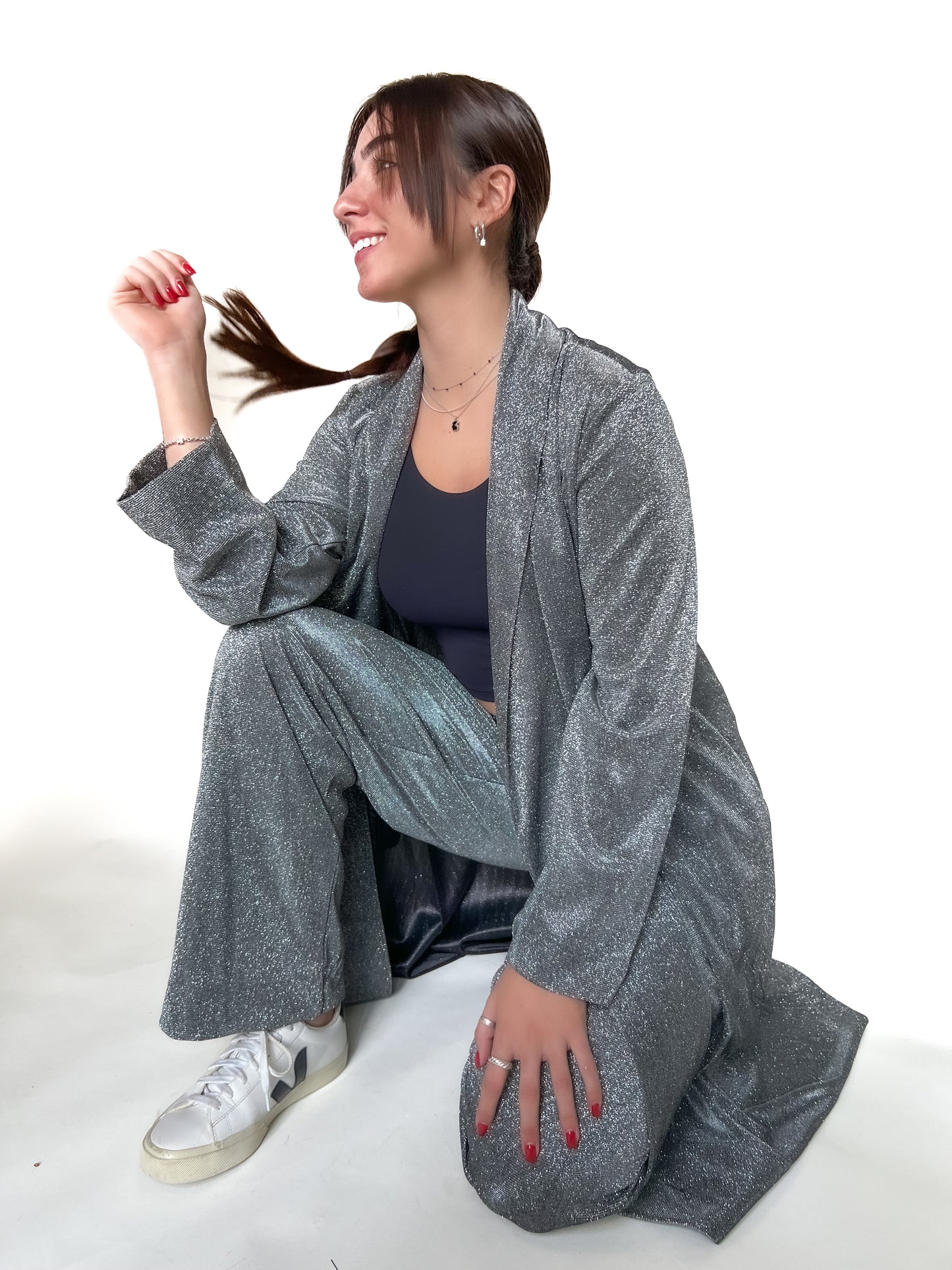 Glitter longline Lash jacket