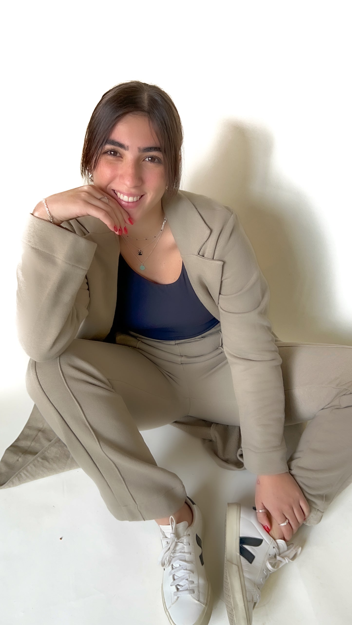 Khaki French terry pants