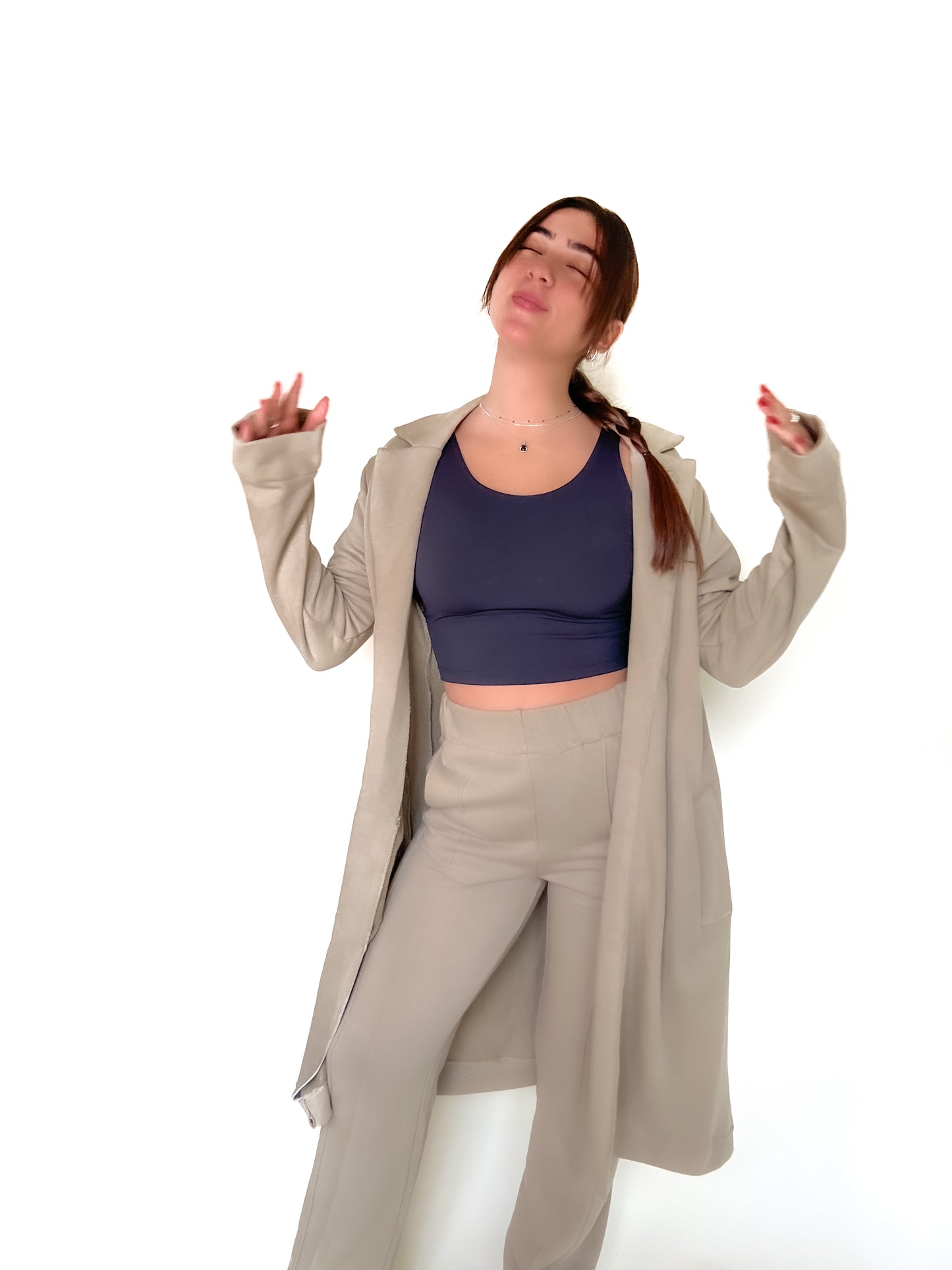 Khaki French terry pants