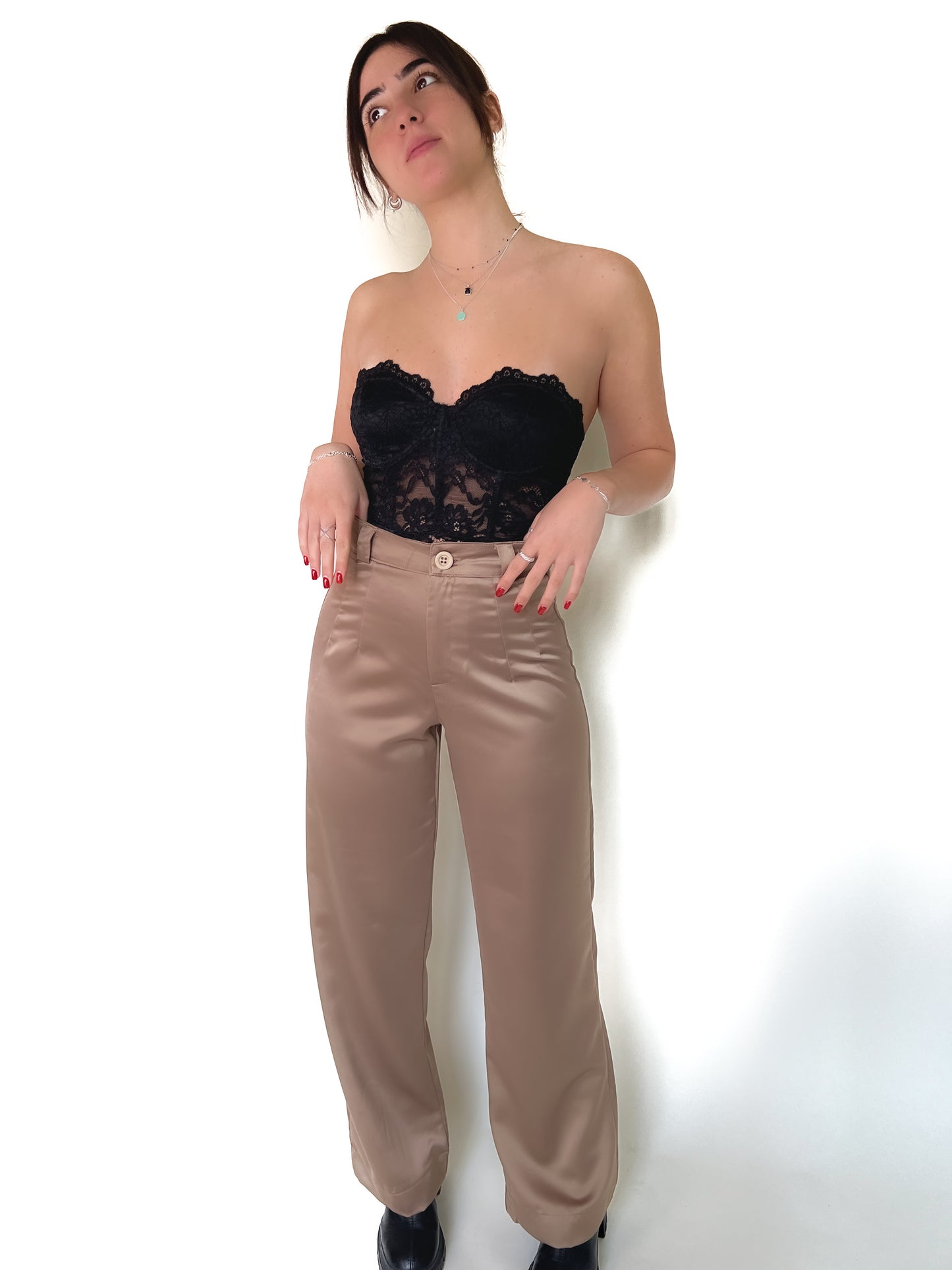 offee lash satin pants