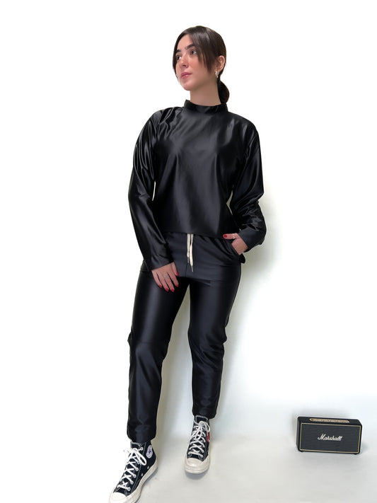 Shiny Black Mush shirt